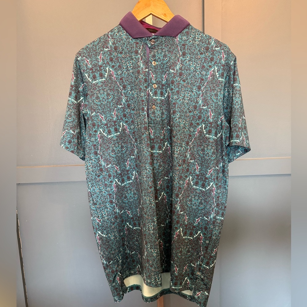 Greyson Abstract Floral Printed Polo